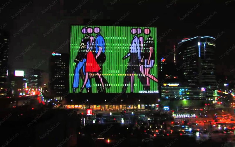 Màn hình LED ngoài trời tại Quảng trường Seoul, Hàn Quốc
