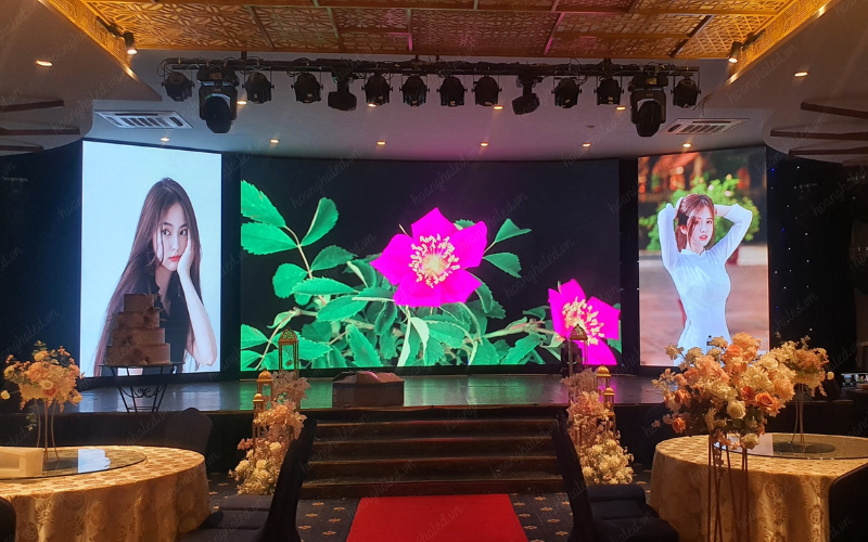 màn hình led p3 tại trung tâm tiệc cưới & sự kiện Hà Nội