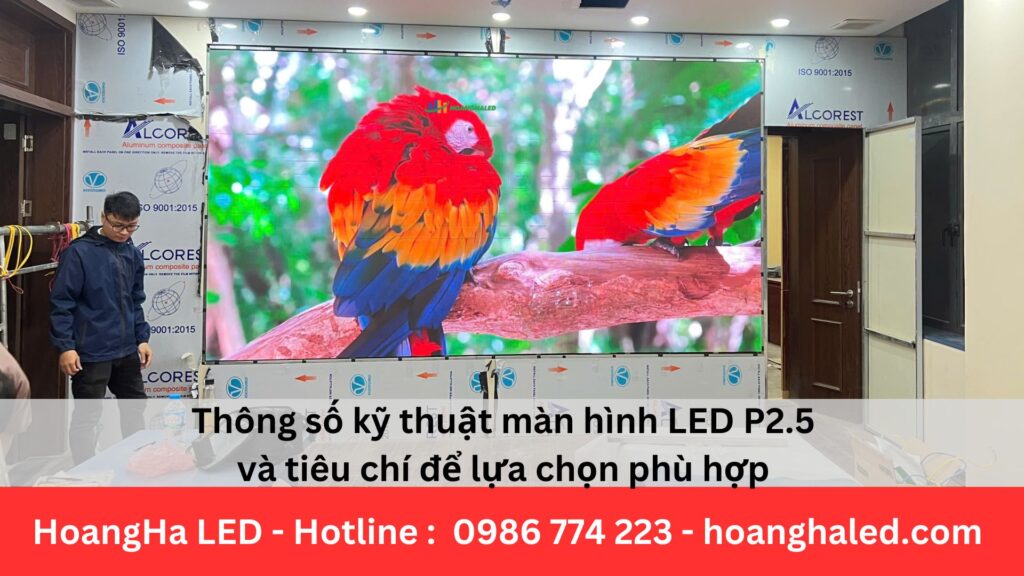 Thông số kỹ thuật màn hình LED P2.5 và tiêu chí để lựa chọn phù hợp