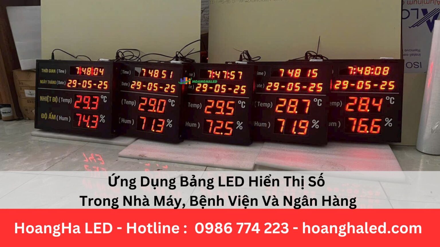 Ứng Dụng Bảng LED Hiển Thị Số Trong Nhà Máy, Bệnh Viện Và Ngân Hàng